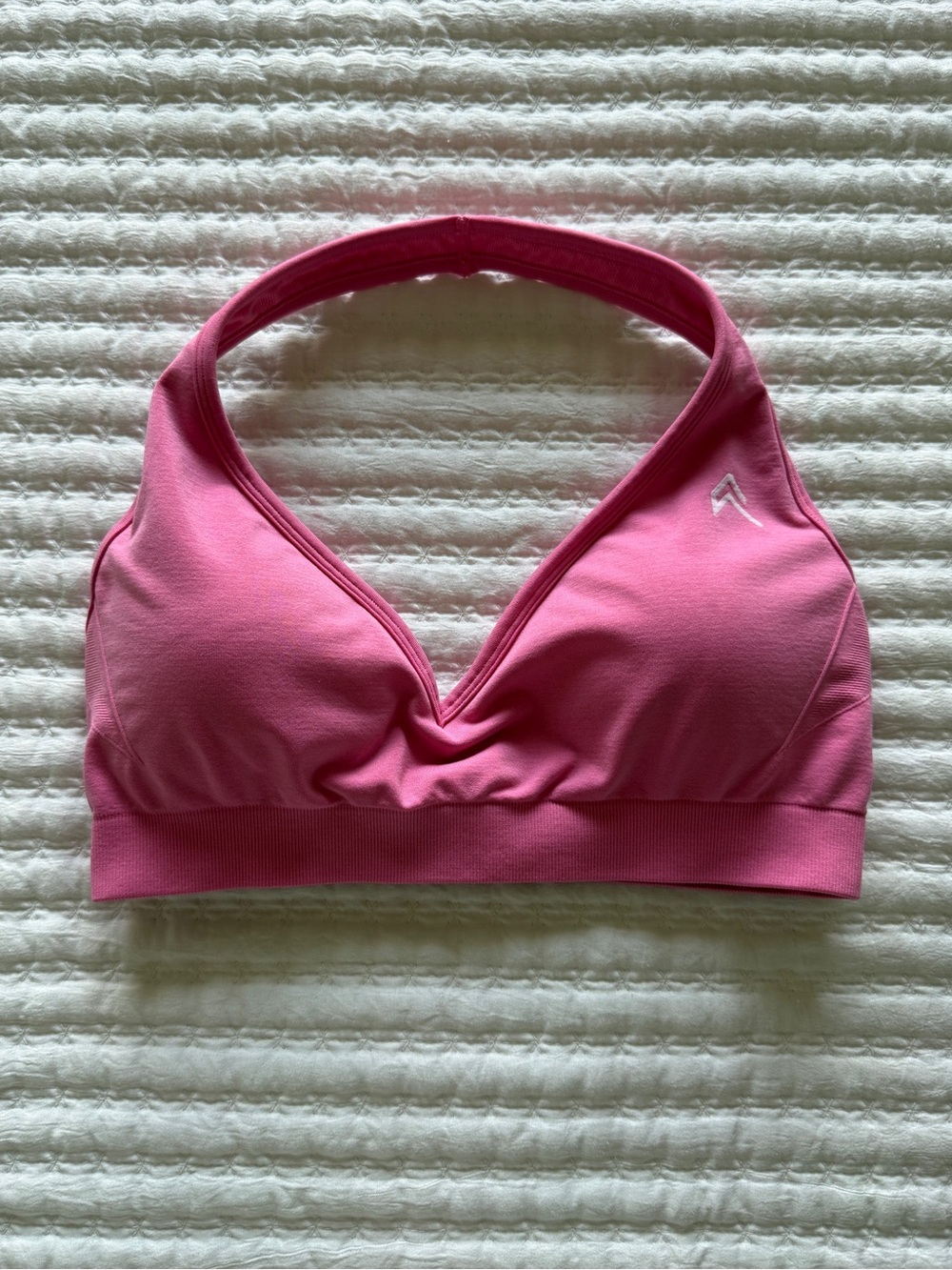 Oner Active Pink V-Neck Halter Sports Bra